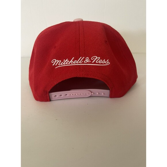 Los Angeles Lakers Hat Cap Snap Back Mens Red Mitchell & Ness NBA Basketball - Picture 7 of 7
